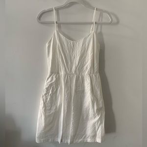 Gap - White Mini Sundress with Pockets (Size 0)